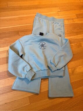 Converse Kids Pale Blue All Star Sweatshirt & Joggers